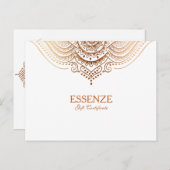 Carte Postale Certificat cadeau rose-Gold Lace (Devant / Derrière)