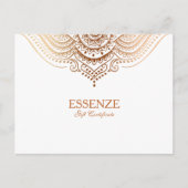 Carte Postale Certificat cadeau rose-Gold Lace (Devant)
