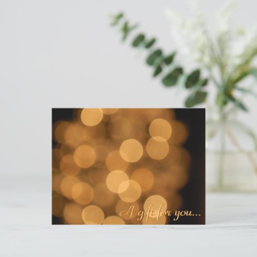 Carte Postale Certificat cadeau Vacances (Debout devant)