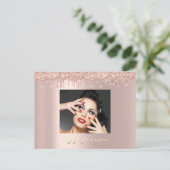 Carte Postale Certificat cadeau Vacances Beauté Rose Parties sci (Debout devant)