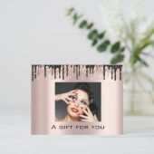 Carte Postale Certificat cadeau Vacances beauté Rose SilverLashe (Debout devant)