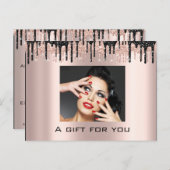 Carte Postale Certificat cadeau Vacances beauté Rose SilverLashe (Devant / Derrière)