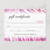 Carte Postale Certificat cadeau Zebra Pink 311 Parties scintilla (Dos)
