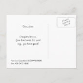 Carte Postale Certificat d'attribution de perte de poids amincis (Dos)