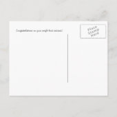 Carte Postale Certificat de Félicitations Diet Fitness Gold Star (Dos)