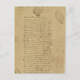 Carte Postale Certificat de naissance de Napoléon, 1769