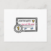 Carte Postale Certificat de papa de l'année Prix de la fête des (Devant)