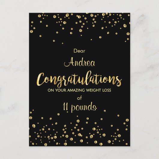 Carte Postale Certificat de perte de poids du club amincissant (Devant)