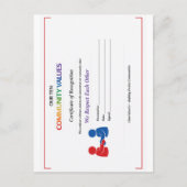 Carte Postale Certificat de respect mutuel (Devant)