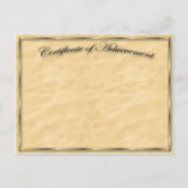 Carte Postale Certificat de réussite (Devant)