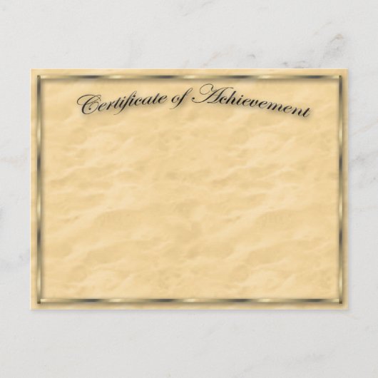 Carte Postale Certificat de réussite (Devant)