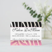 Carte Postale Certificats de vente tendance Zebra & Cheetah Salo (Debout devant)