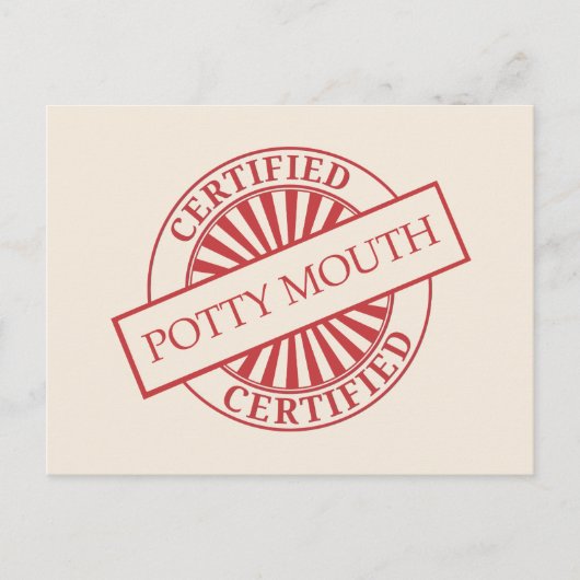 Carte Postale Certifié - Bouche Potty (Devant)