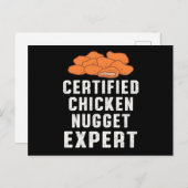 Carte Postale Certifié Poulet Nugget Expert Poulets Amusants Cad (Devant / Derrière)