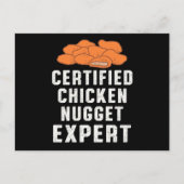 Carte Postale Certifié Poulet Nugget Expert Poulets Amusants Cad (Devant)
