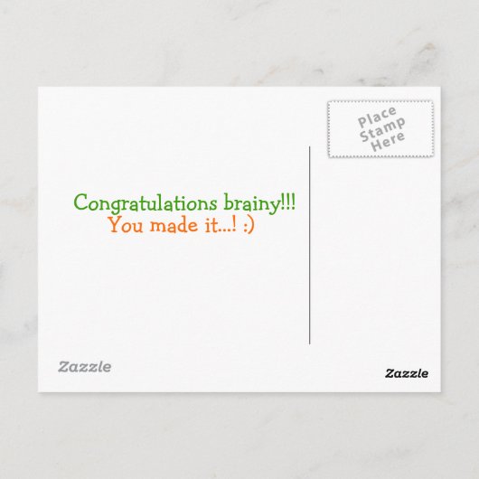 Carte postale Cerveau (Dos)