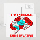 Carte Postale Cerveau conservateur typique (Devant / Derrière)