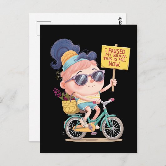 Carte Postale Cerveau en pause : C'est moi ! Maintenant (Devant / Derrière)