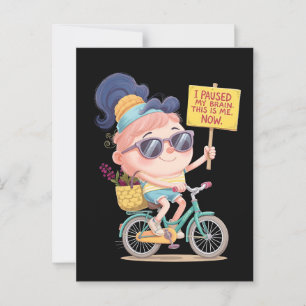 Carte Postale Cerveau en pause : C'est moi ! Maintenant