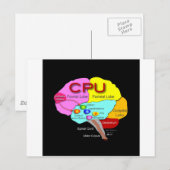 Carte Postale Cerveau processeur (Devant / Derrière)
