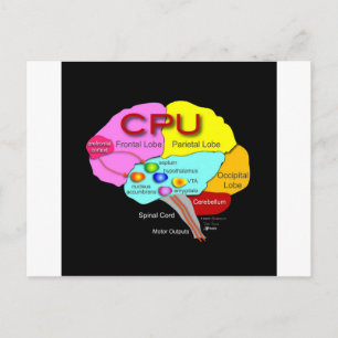 Carte Postale Cerveau processeur