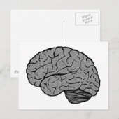 Carte postale Cerveau Stylisée (Devant / Derrière)