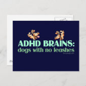 CARTE POSTALE CERVEAUX ADHD (Devant / Derrière)