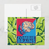 Carte Postale Cerveaux de Zombie (Devant / Derrière)