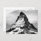 Carte Postale Cervin, Alpes noir et blanc (Devant / Derrière)