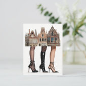 Carte Postale Ces maisons ont un collage de jambes (Debout devant)