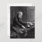 Carte Postale Cesar Franck à la console de l'orgue (Devant / Derrière)