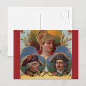 Carte Postale César - Kaiser - Tsar boîte à cigares étiquette (Devant / Derrière)