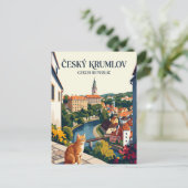 Carte Postale Cesky Krumlov République tchèque (Debout devant)