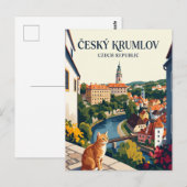 Carte Postale Cesky Krumlov République tchèque (Devant / Derrière)