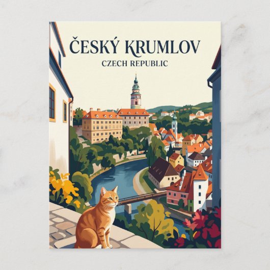 Carte Postale Cesky Krumlov République tchèque (Devant)