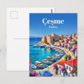 Carte Postale Çeşme Turquie (Devant / Derrière)