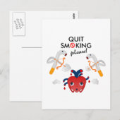 Carte Postale Cesser de fumer, s'il vous plaît campagne (Devant / Derrière)