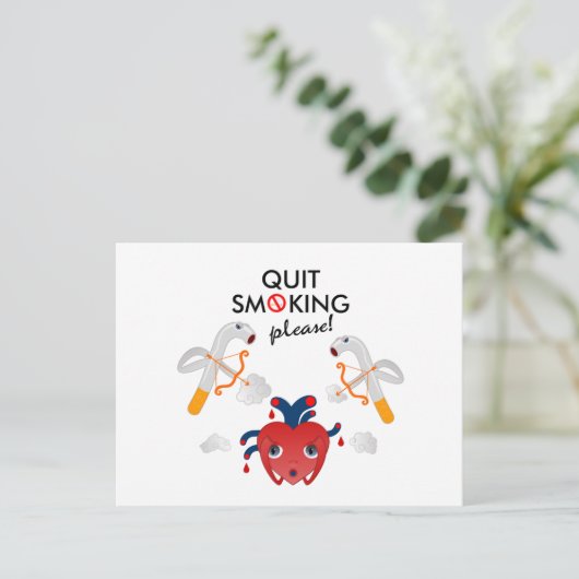 Carte Postale Cesser de fumer, s'il vous plaît campagne (Debout devant)