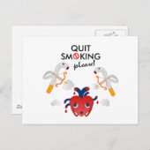 Carte Postale Cesser de fumer, s'il vous plaît campagne (Devant / Derrière)