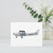 Carte Postale Cessna 172 Skyhawk Blue (Debout devant)