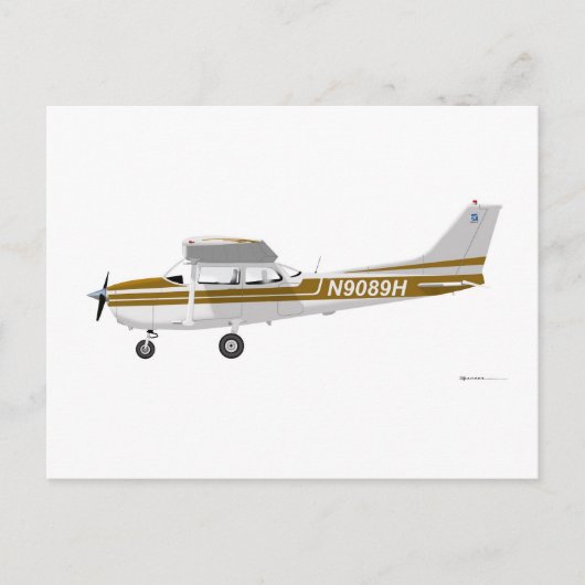 Carte Postale Cessna 172 Skyhawk Brown (Devant)