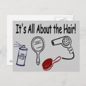 Carte Postale C'est à propos des cheveux ! (Devant / Derrière)