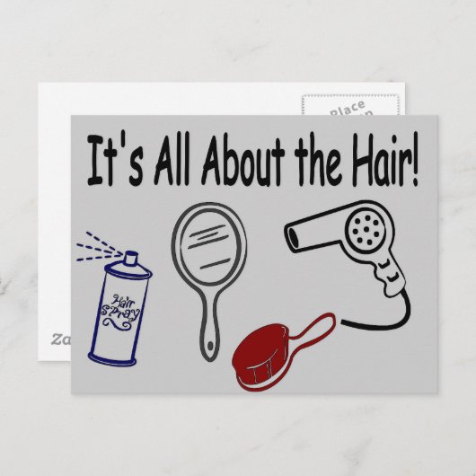 Carte Postale C'est à propos des cheveux ! (Devant / Derrière)
