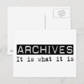Carte Postale C'est Archives (Devant / Derrière)
