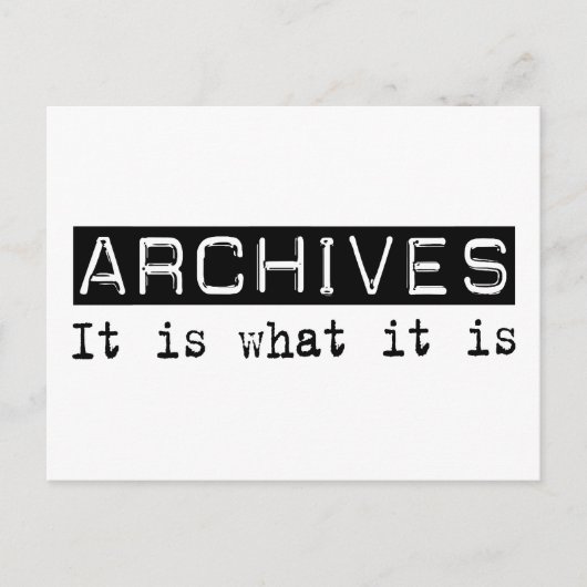 Carte Postale C'est Archives (Devant)