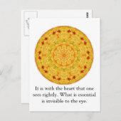 Carte Postale C'est avec le coeur que l'on voit à juste titre... (Devant / Derrière)