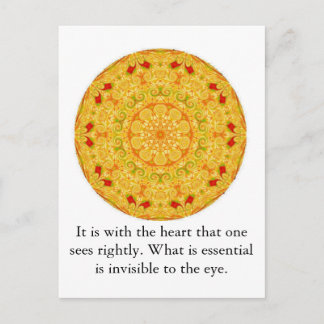 Carte Postale C'est avec le coeur que l'on voit à juste titre...