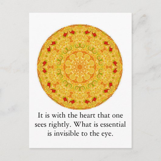 Carte Postale C'est avec le coeur que l'on voit à juste titre... (Devant)