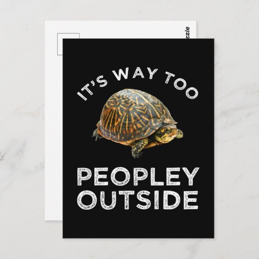 Carte Postale C'est beaucoup trop peuplé dehors (Devant / Derrière)