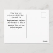 Carte Postale C'est bien avec mon âme, Cerf d'Aquarelle d'hiver (Dos)